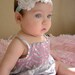 Baby headband...white flower headband, baby headband, baby girl hedband, newborn headband, baptism