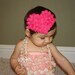 SALE...Baby Headband - Infant Headband -Toddler Headband - Newborn Headband...Love Collection Hot Pink heart headband....