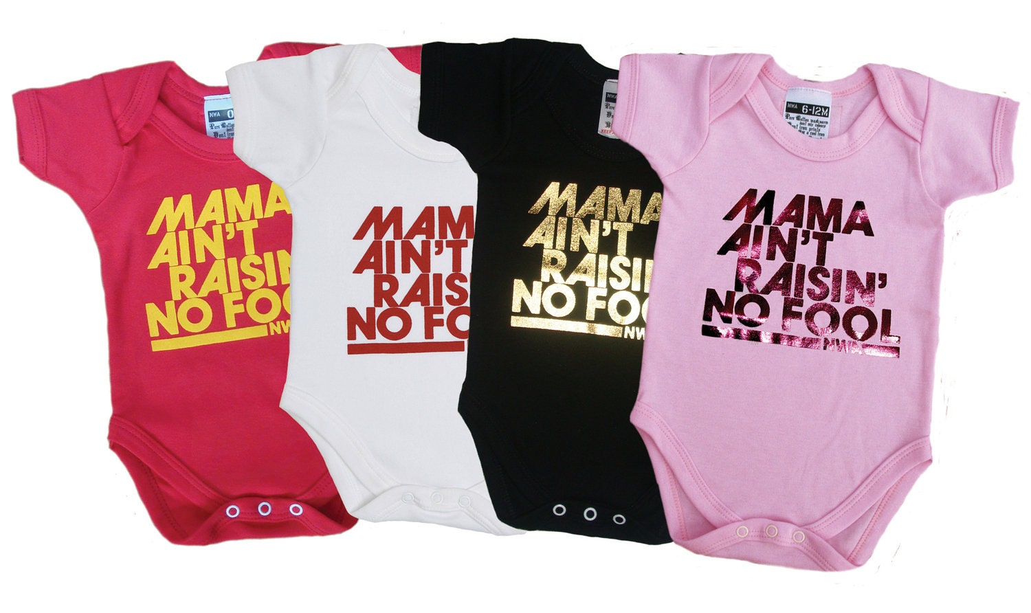 Hip-Hop Baby. Mama Ain't Raisin No Fool Babygrow/Onesie 0-6 OR 6-12months.Alternative baby gift