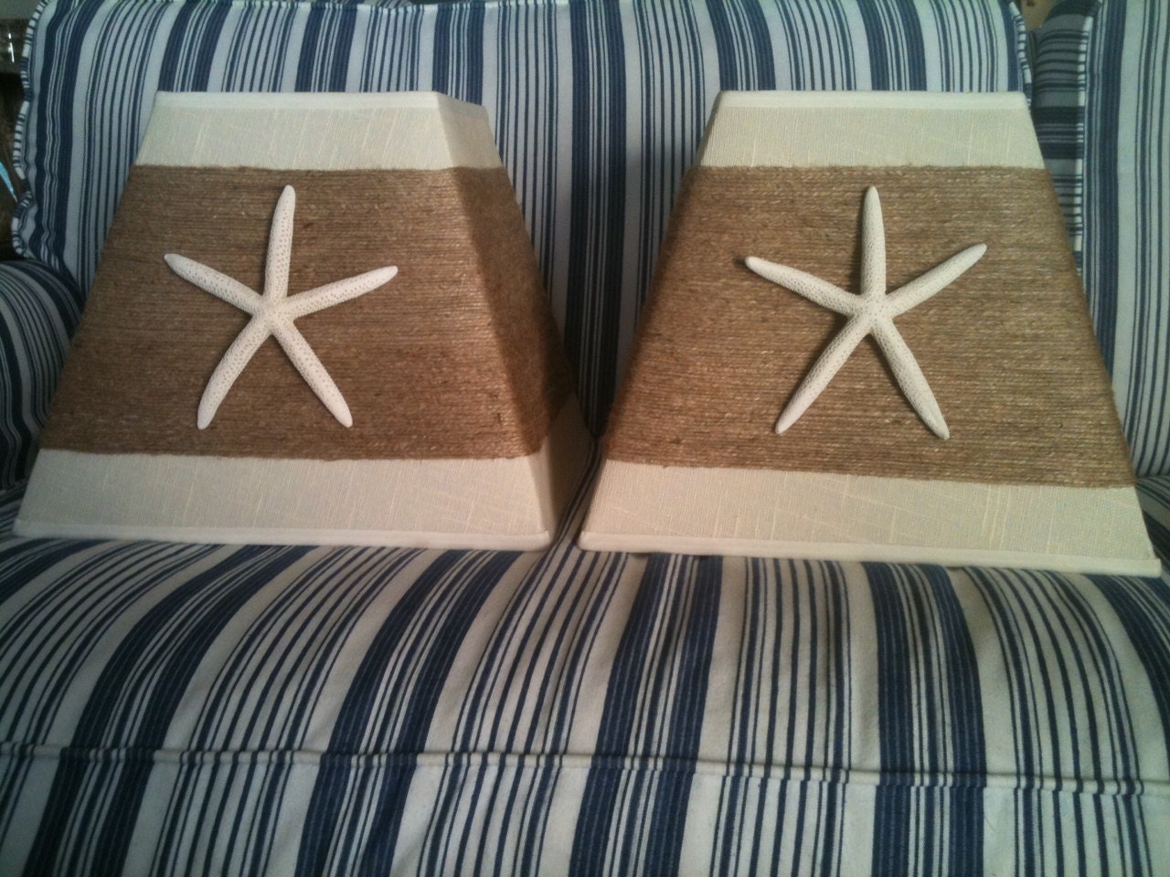 Beachy Starfish Lampshade Coastal Cool