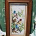 Vintage Solid Wood Framed Colorful Bird Print
