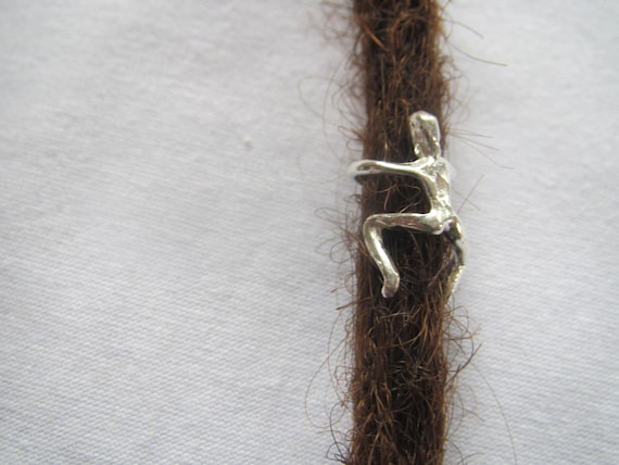 Sterling Silver Dreadlock climber charm - dreadlock bead FREE SHIPPING