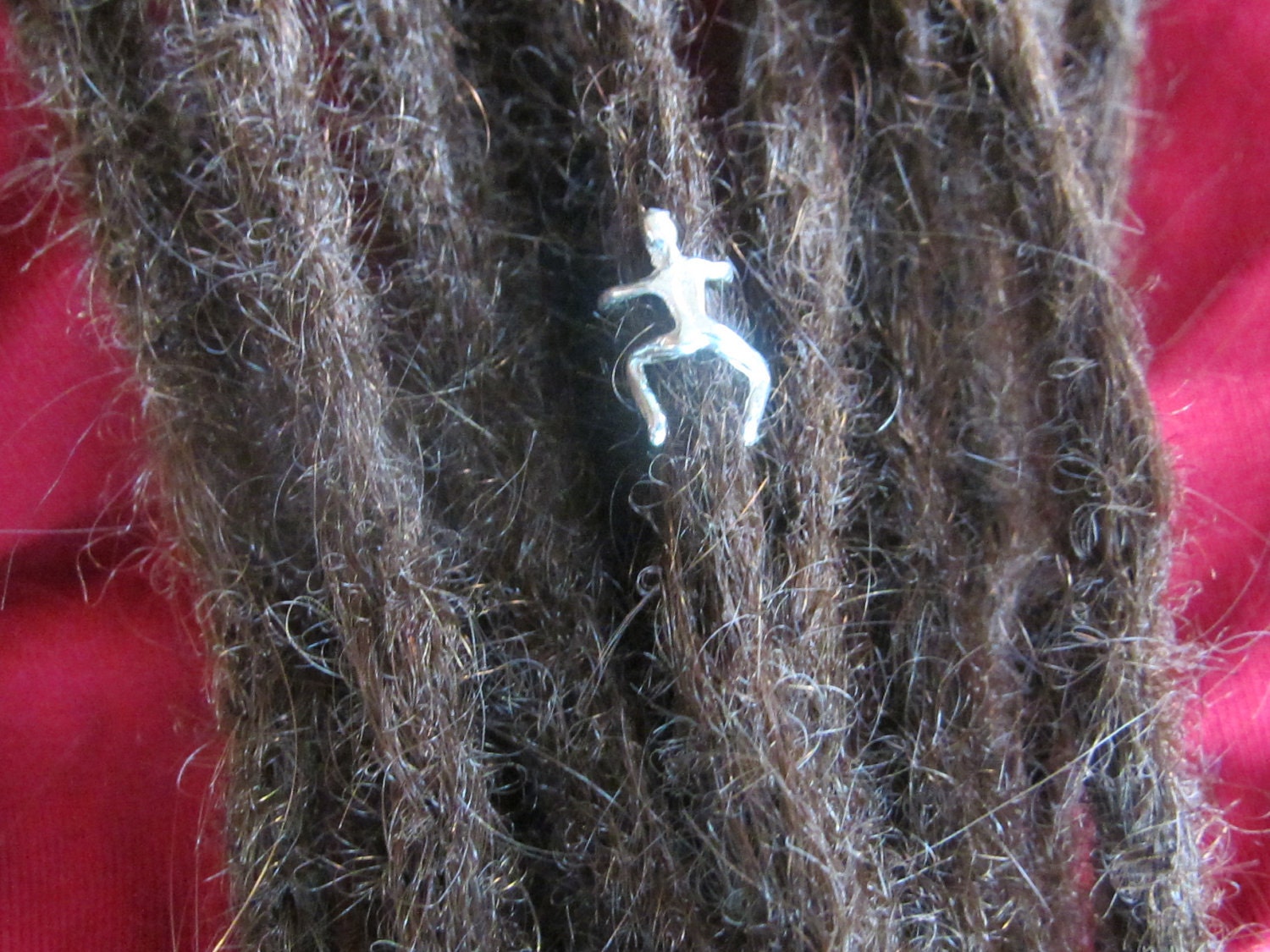 Sterling Silver Dreadlock climber charm - dreadlock bead FREE SHIPPING