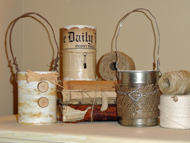 Rustic Tin Storage Caddie