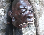 Shrunken Head Replica Little Dread Head Rear View Mirror Hanger