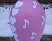 Upcycled Pink Glass Vase,  I LOVE MUSIC.  Hearts & Music Notes.  Home Decoration, Valentine's Day Gift, Mother's Day Gift.