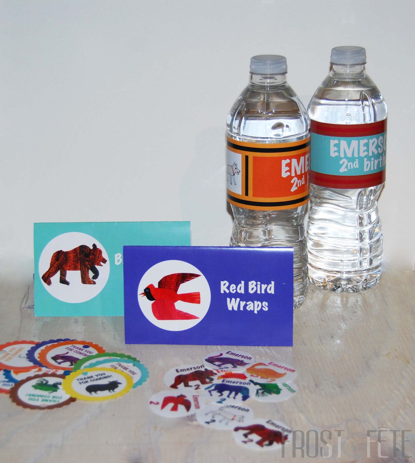 Printable (.pdf) digital Brown Bear, Brown Bear customizable birthday party pack