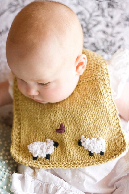 I Love Ewe Bib Knitting Pattern