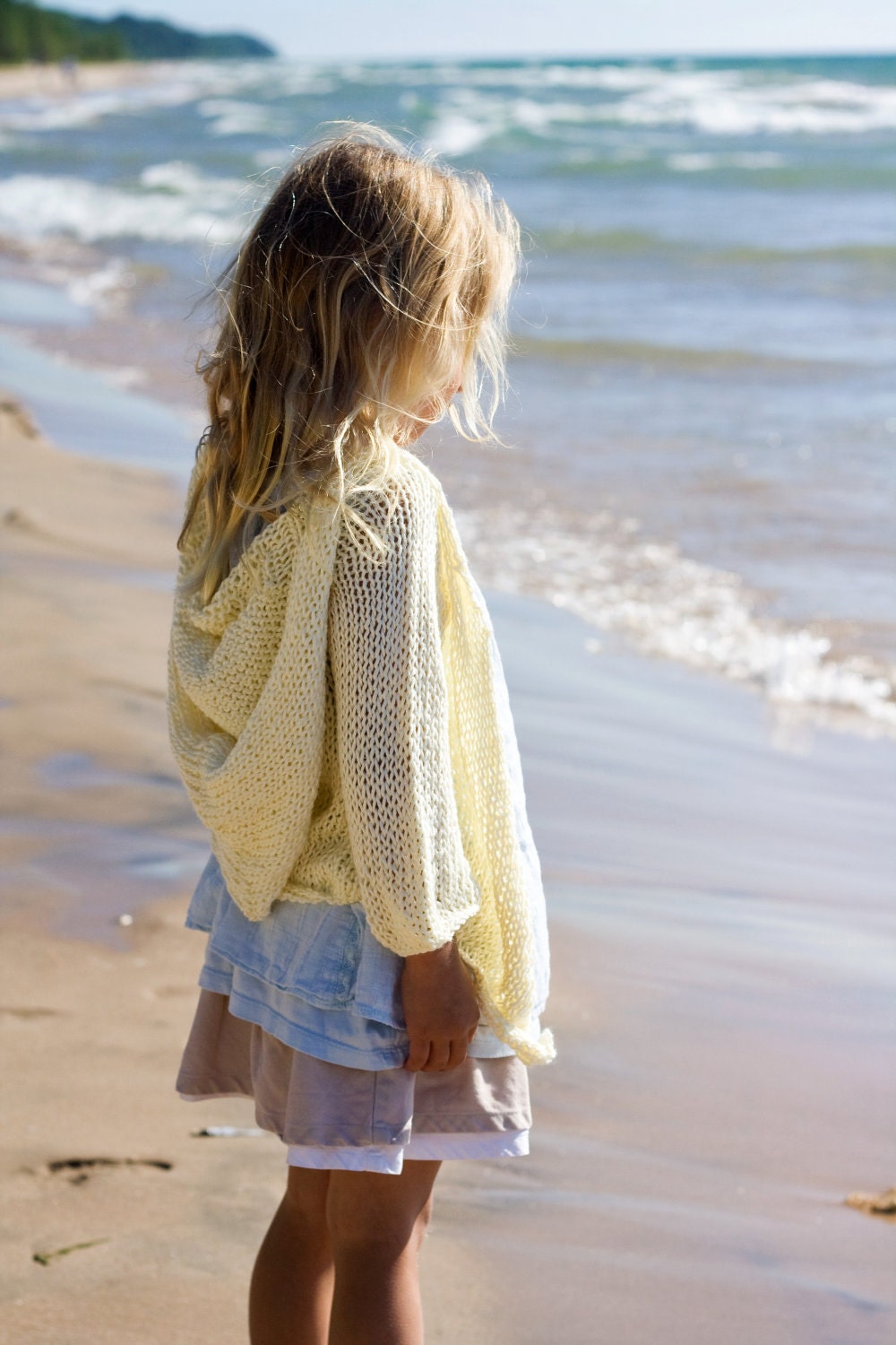 PDF KNITTING PATTERN The Lighthouse Keeper's Daughter Girl's Summer Cardigan