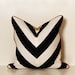 B&W Chevron Pillows with Gold Velour Backing