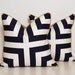 Deep Blue and White Patchwork Pillows