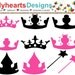 Crown Clip art Pink Princess elements- 71993395