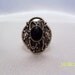 Vintage Ring Black Onyx Sterling Silver Jewelry