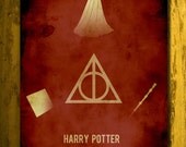 Movie poster vintage poster retro print film poster Harry Potter 16x24 Deathly Hallows