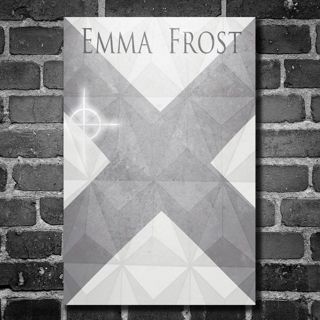 X-Men movie art minimalist poster nerd art Emma Frost art comic book poster print 11x17