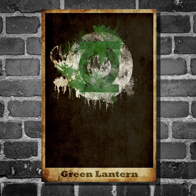 Green Lantern retro poster minimalist poster movie print Green Lantern art poster print 11x17