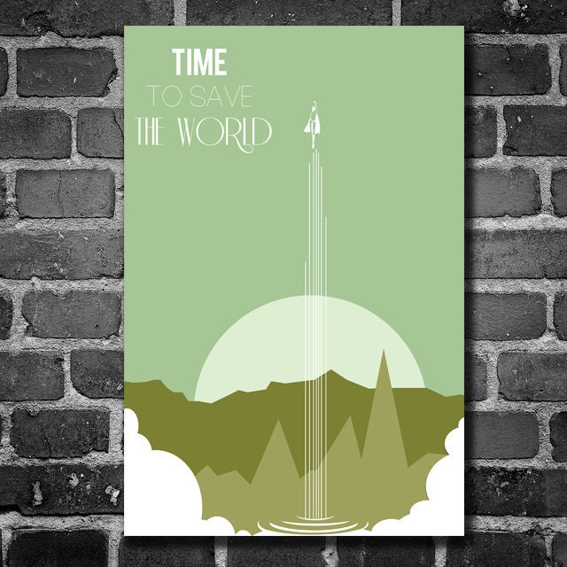Super Hero poster movie poster 11x17 Time To Save The World Hero Print