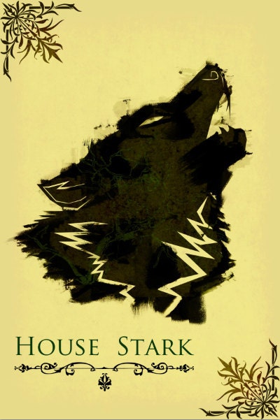 Game of Thrones poster movie poster minimalist poster 11x17 House Stark