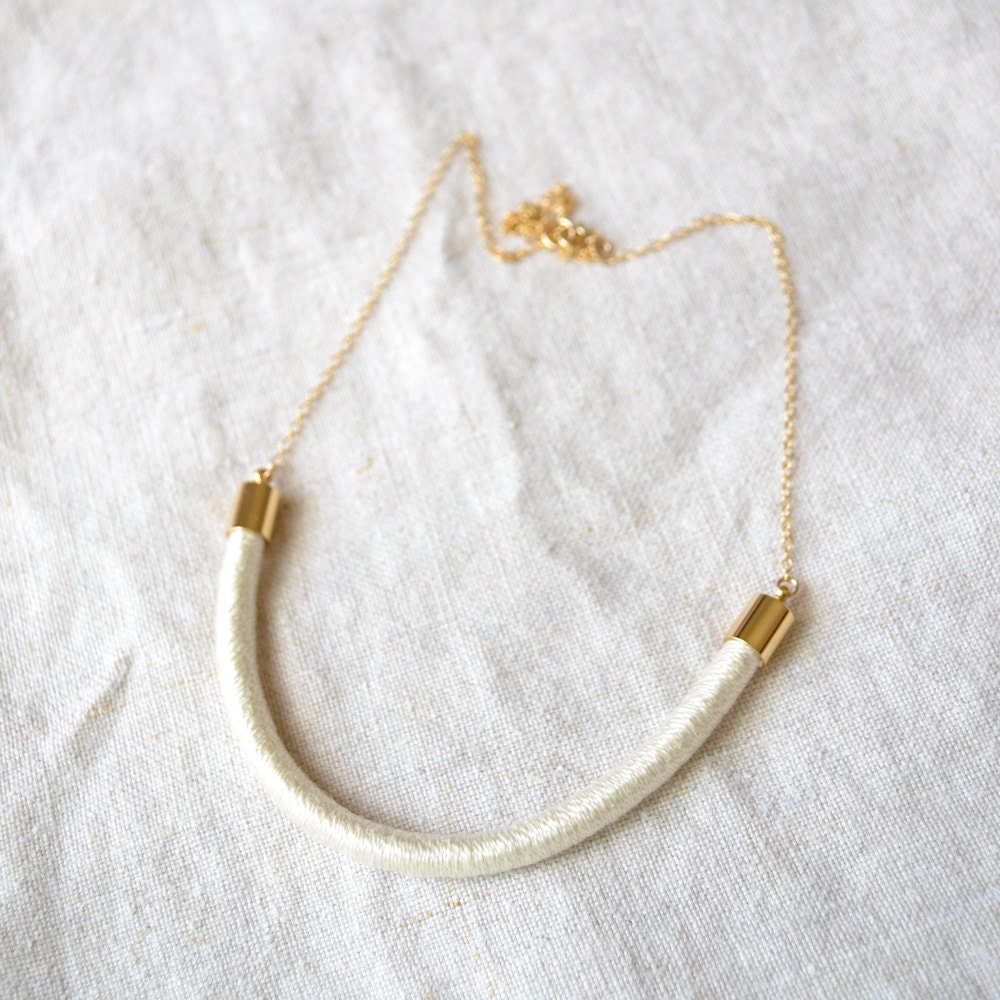 LUNA rope necklace // cream