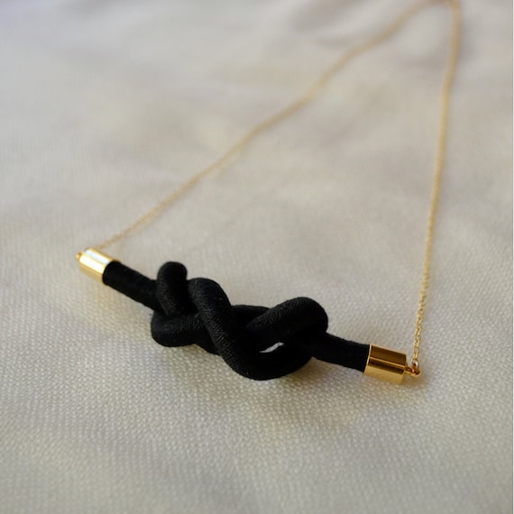 ZEE rope necklace // black