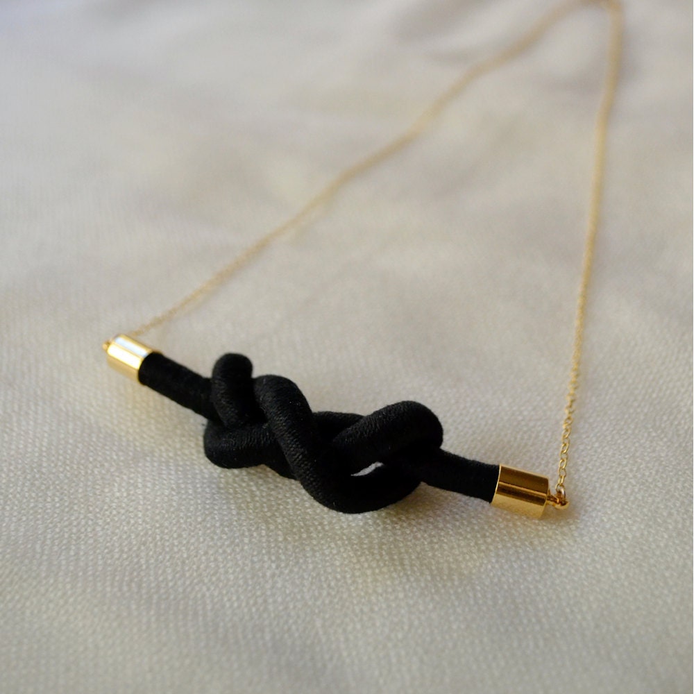 ZEE rope necklace // black