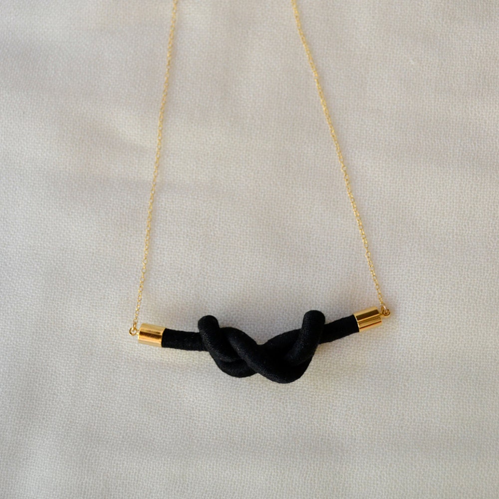 ZEE rope necklace // black