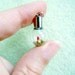 Tiny gnome pendant - micro terrarium vial