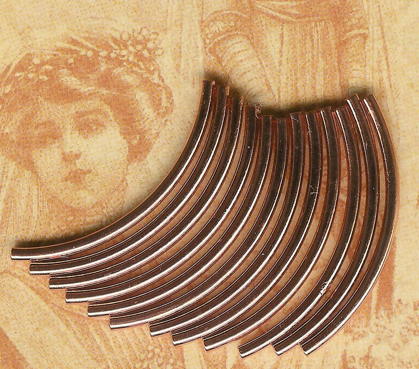 38mm Curved Copper Plated Tubes- 12 pieces