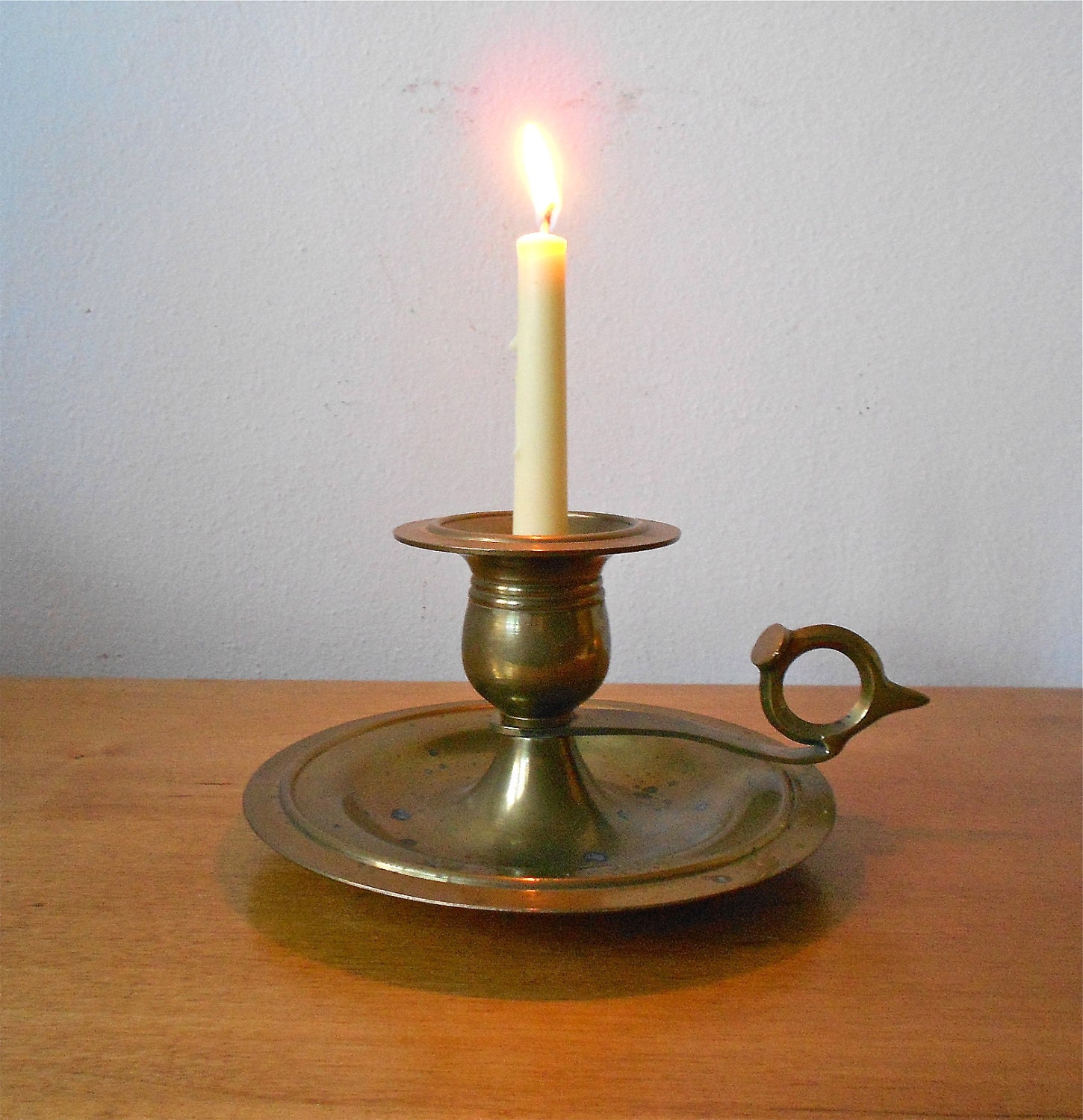 Vintage Brass Hand Held Carrying Candle Stick by bakerinva on Etsy