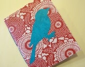 Bird Handmade Notebook Journal: Red and Turquoise Small Pamphlet Book