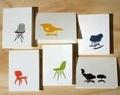 Eames Chair Letterpress Cards - Set of 6