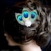 Peacock Hair Clip. Hand form peacock leaves Hair Clips.  -LISSA MARIE COLLECTION-