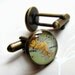 Custom Map CuffLinks - Antiqued Brass - Resin Waterproof - Wedding, Anniversary, Dad, Groom, Groomsmen - Perfect for Gifts