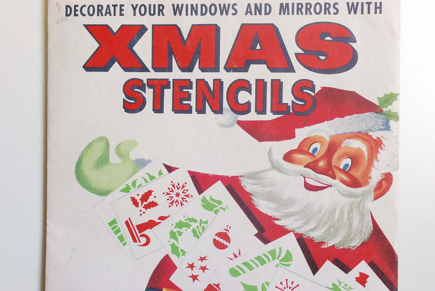 1950s Christmas Window Stencils by Dentwood on Etsy