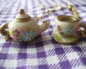 Tea Time Dangle Earrings/Teapot/Tea cup Earrings