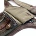 Swamp belt bag, handmade, patchwork, green, brown