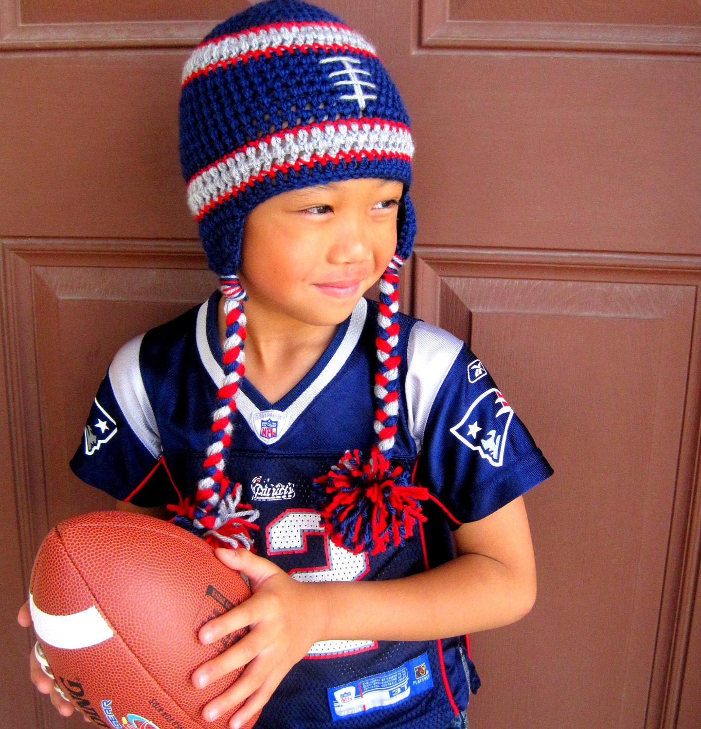 Customized NFL Football Team Hat New England Patriots Newborn to 18 months