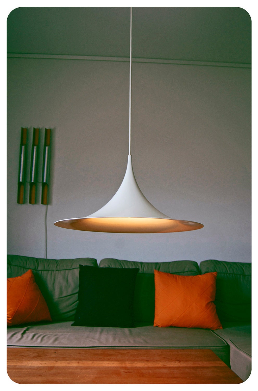 Danish design hanging lamp. Semi by Claus Bonderup and Torsten Thorup 1968 Vintage