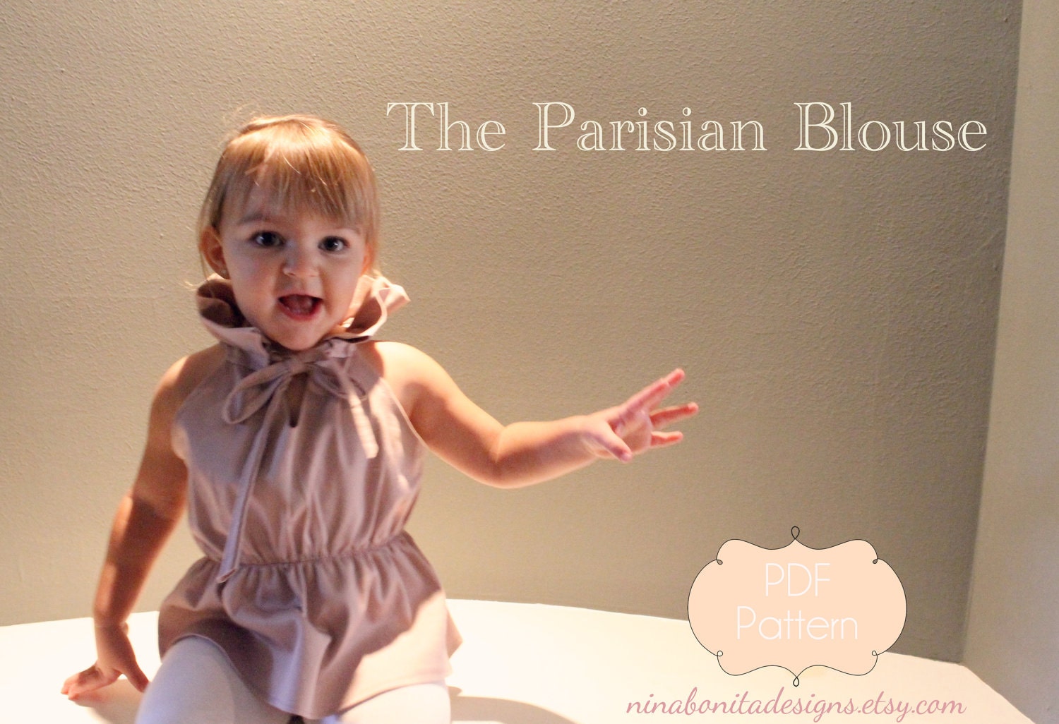 The Parisian Blouse, PDF Pattern, Sizes 1T-5T