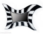Stained Glass Mirror Black&White Tim Burton