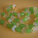 Vintage Apple Green and Opaline Glass Heavy Necklace