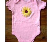 Pink Flower Onesie or Shirt - Spring / Summer - Baby Girl