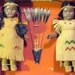 Vintage Doll Indians Bisque In Original Box Circa 1940's
