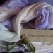hand dyed silk chiffon scarf - gypsy - cloud pink & lavender blue - gift for her - Anthropologie style - 57" raw-edged