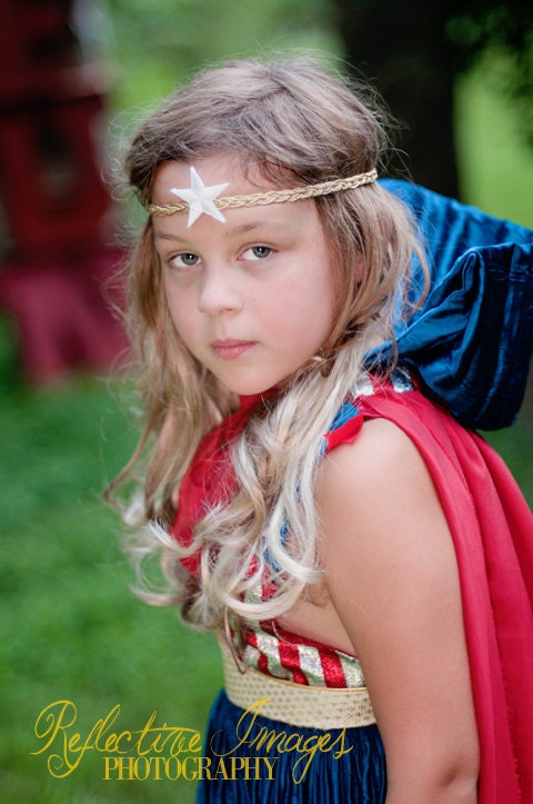 Featured in the October issue of Parenting Magazine, Captain America Inspired Girl's Costume, Super Hero Costume