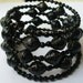 Glitter black Paper bead Memory wire bracelet :)