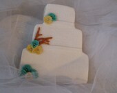 Wedding Cake Sugar Cookies - (Custom Design) Perfect Party Favors for Weddings, Bridal Showers, Birthday Parties (Custom), etc.- 12 cookies