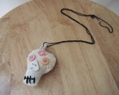 Canvas Sugar Skull Necklace