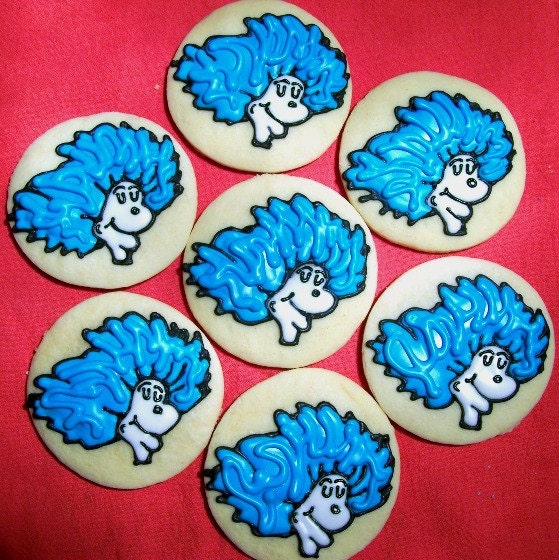 Dr. Seuss Sugar Cookies - Things - One Dozen