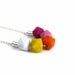 Christmas in July, Rainbow Hexagon Necklace Colorful Hex Beads Minimalist Modern Geometric Jewelry Summer Fashion